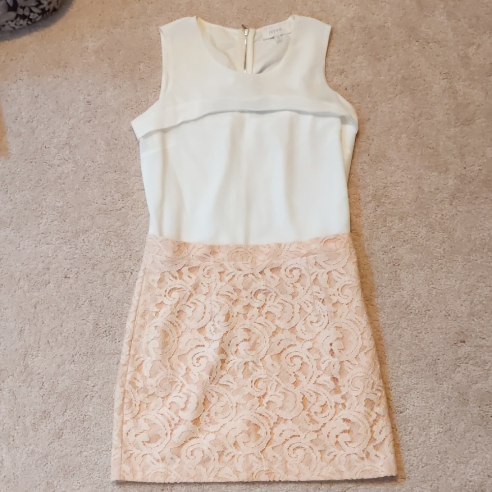 Jaye.e White and Pink Dress Size XS